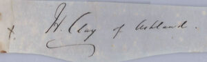 Henry Clay Autograph