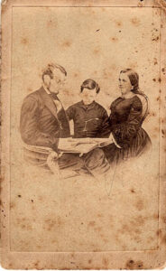 Lincoln with Mary Todd and Tad