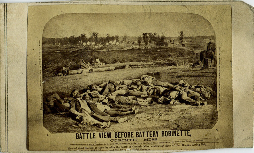 Col. William Rogers and 2nd Texas Dead at Bettery Robinette, Corinth