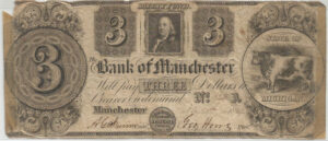 $3 Bank of Manchester - 1837
