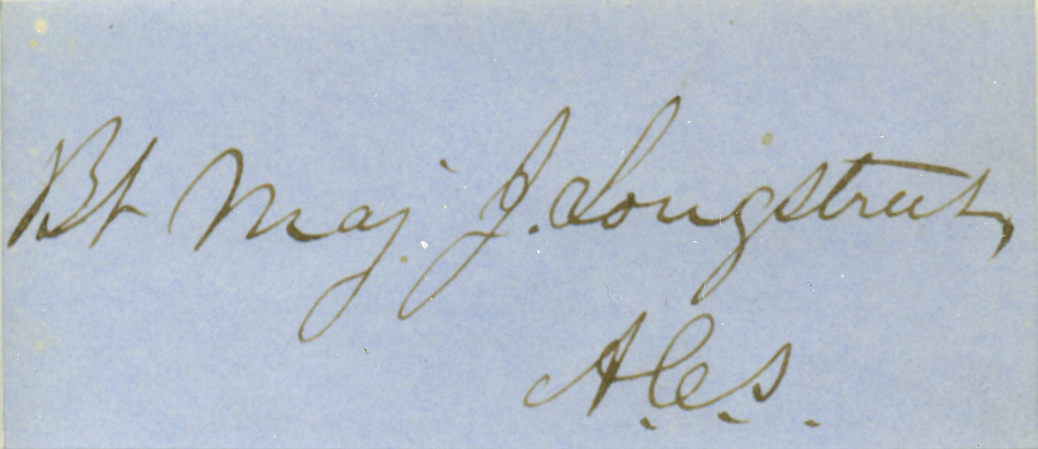 Lieutenant General James Longstreet Signature