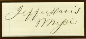 Jefferson Davis Signature