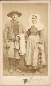 Couple in Peasant Dress and Unusual Hats