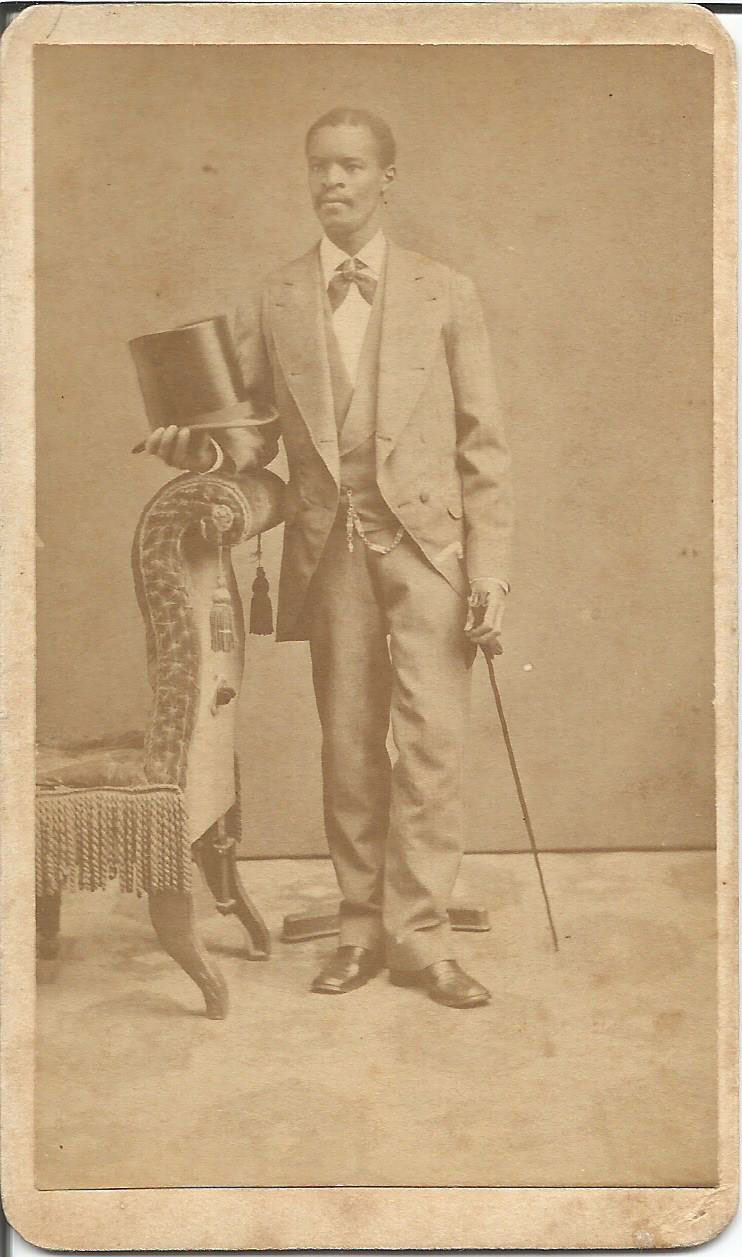 Black Man Standing with Top Hat