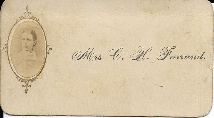 Calling Card with Photo - Mrs. Farrand
