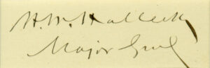 Henry Wager Halleck Signature