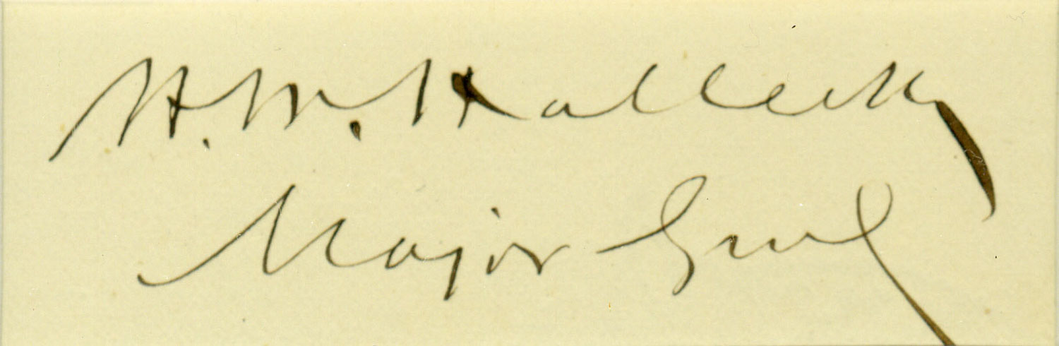 Henry Wager Halleck Signature