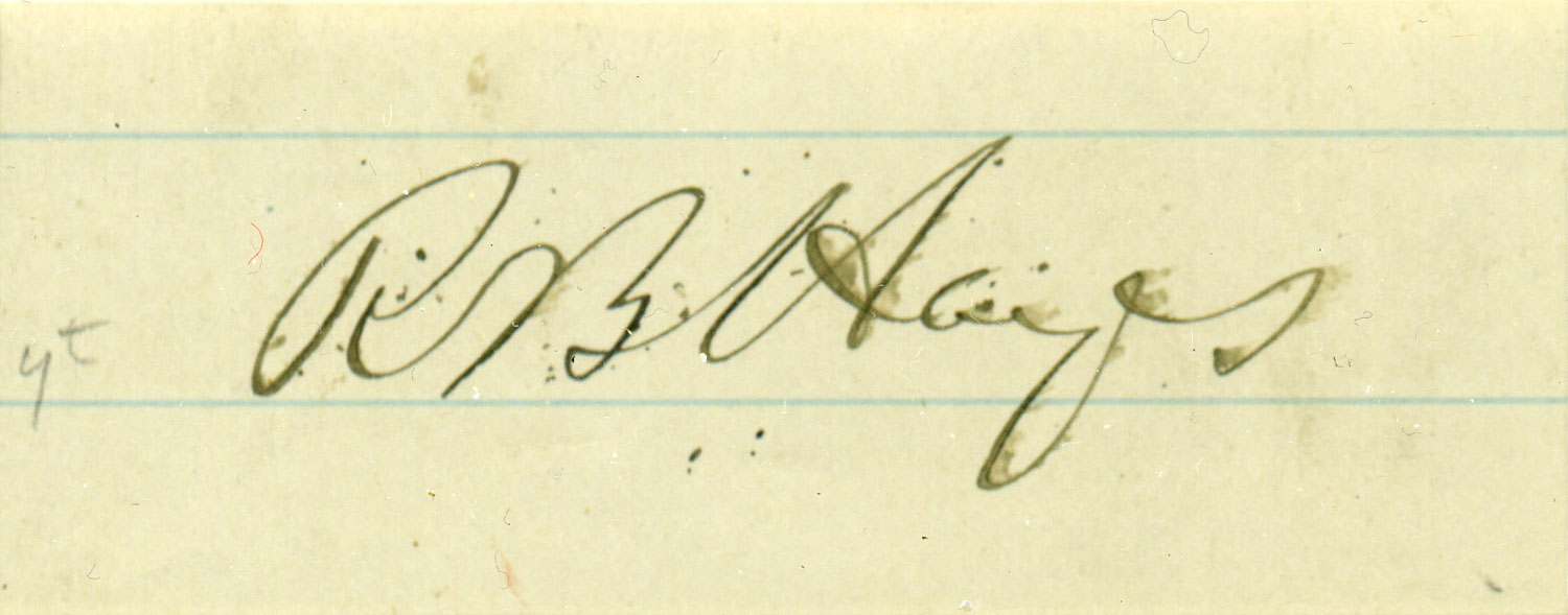 Rutherford Hayes Signature