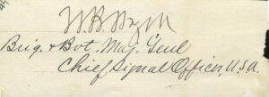 William Babcock Hazen Signature