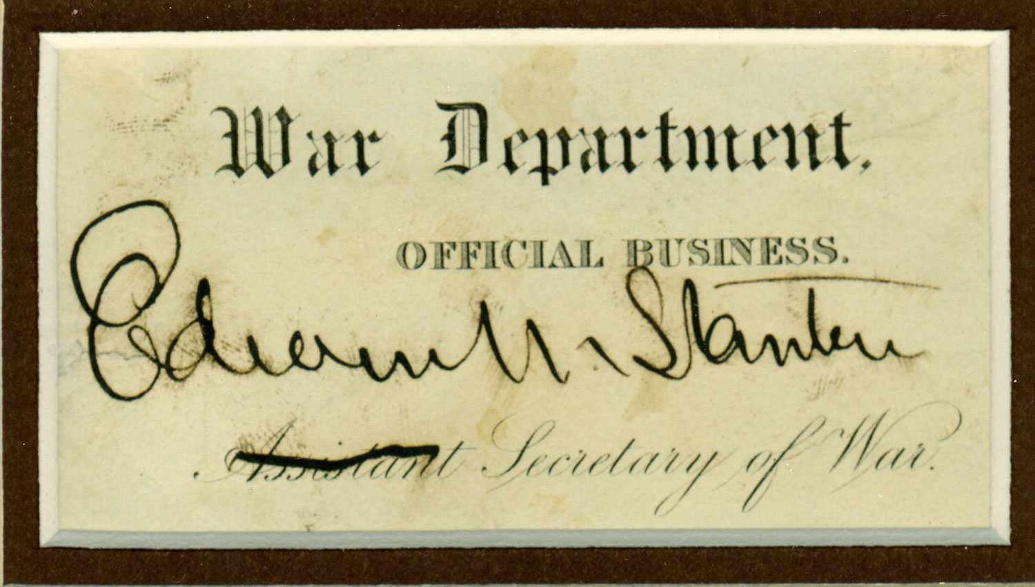 Edwin Stanton Signature